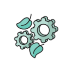 Leaves and screws icon