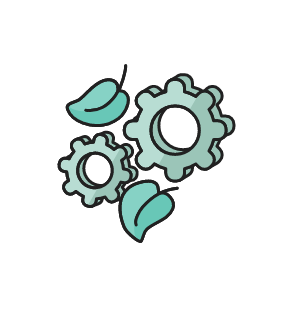 Leaves and screws icon