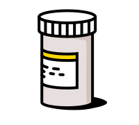 Prescription pill bottle icon