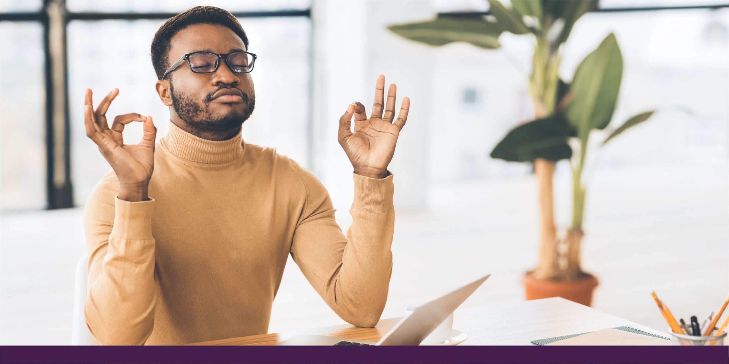 College/university student improving his mental health,