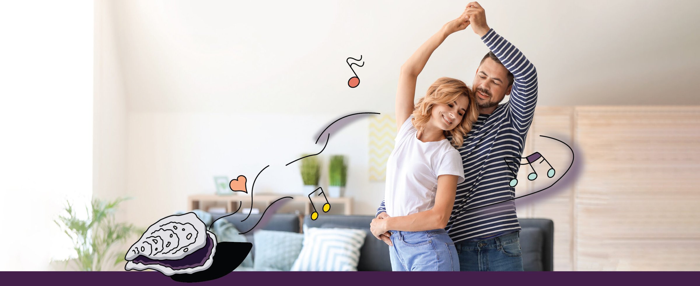 Man and woman dancing.