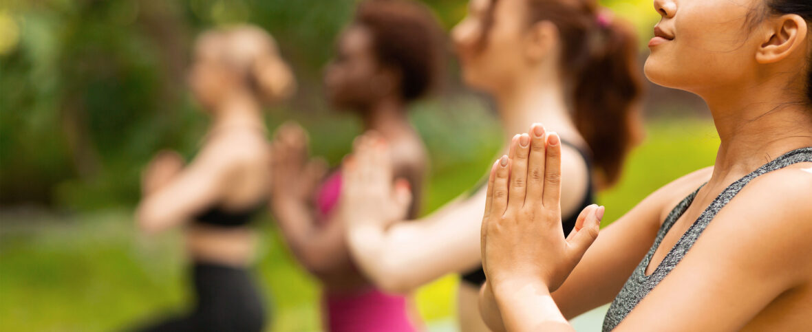 Woman receiving health benefits of meditation