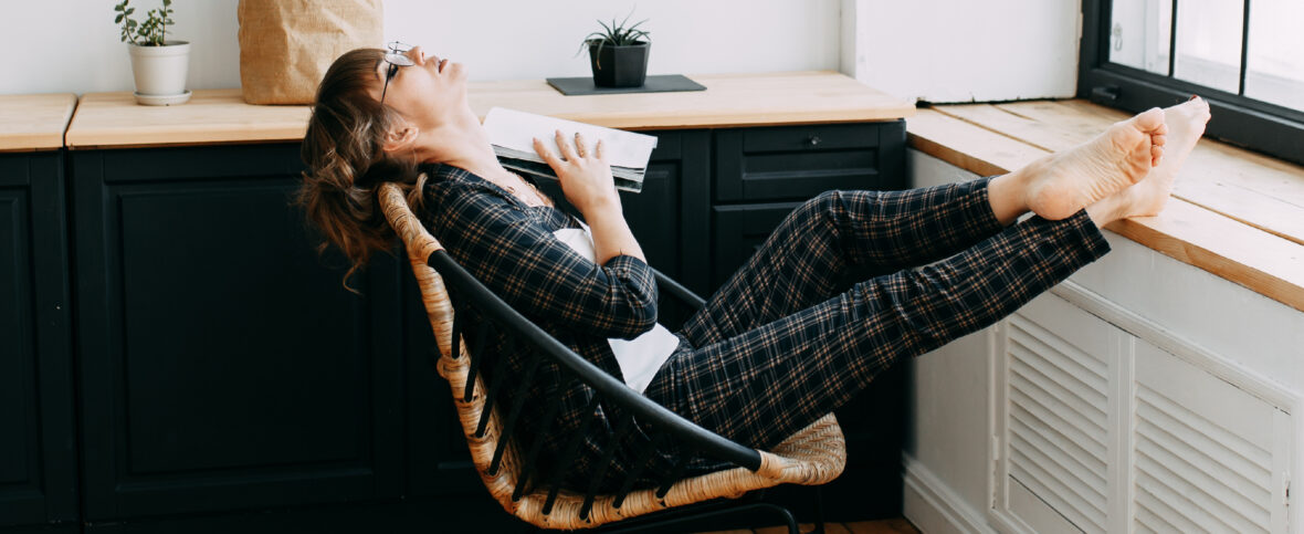 Young employee dealing with mental stress