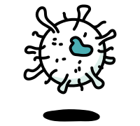 Bacteria molecule icon