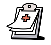 Sick note clipboard icon