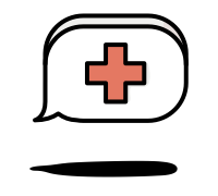 Healthcare cross speech bubble icon