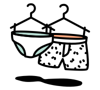 Hanging underwear icon