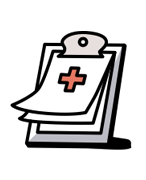 Sick note clipboard icon
